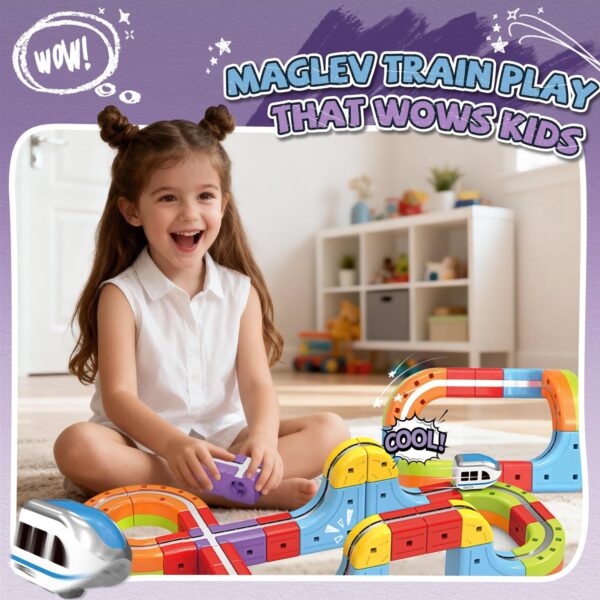 Electric Train Set with 3D Flexible Track for Kids Ages 3-8 STEM Building Train - Image 8