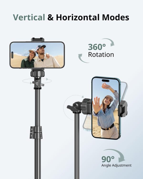 Cell Phone Tripod Stand & Selfie Stick, Extendable with Wireless Remote - Image 3