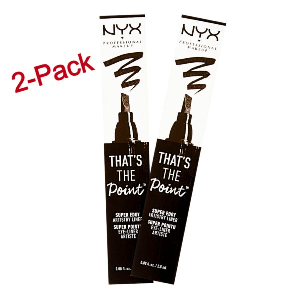NYX PROFESSIONAL MAKEUP That's The Point Liquid Eyeliner, Super Edgy - (2 pack)