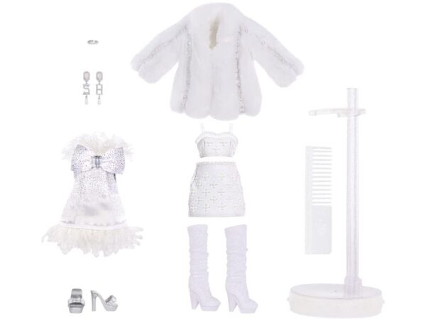 Rainbow High Natasha Zima Grayscale Fashion Doll with 2 Outfits Accessories,... - Image 6