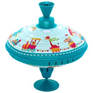 Humming Tin Spinning Top for Toddlers 18+ Months – 7.9” Retro Toy