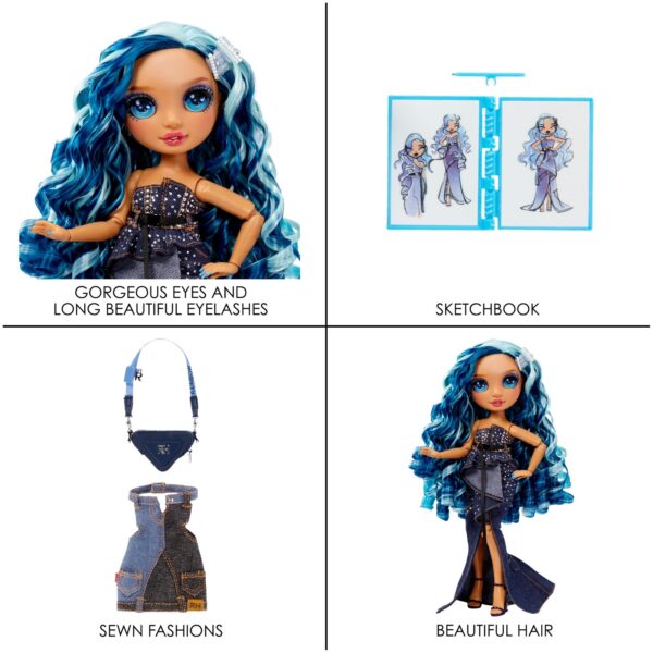 Rainbow High Fantastic Fashion Skyler Bradshaw - Blue 11” Fashion Doll & Playset - Image 4