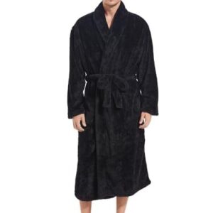 Men’s Soft Flannel Fleece Robe – Inner Wish Long Lounge Bathrobe with Pockets