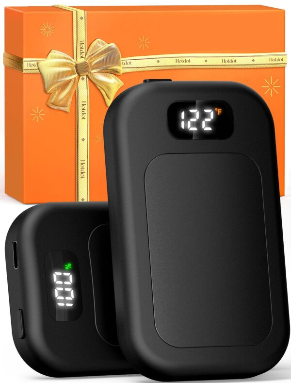 AI Hand Warmers Rechargeable 2 Pack, 3 Heat Levels (104–121°F), Battery Display