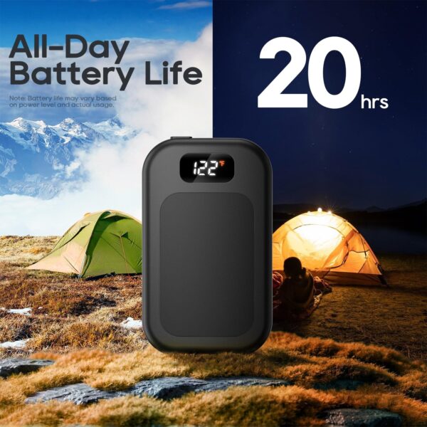 AI Hand Warmers Rechargeable 2 Pack, 3 Heat Levels (104–121°F), Battery Display - Image 6